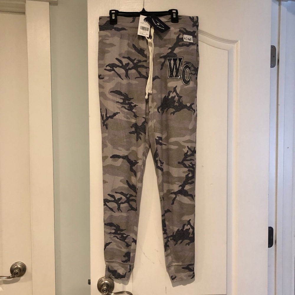 NWT World Cup Cheer Adult Small Jersey Camo Pants